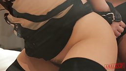 Lusty blonde, Blanche Bradburry likes to get doublefucked during a threesome with two handsome guys