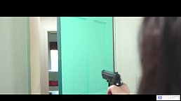 Angela White is a ninja dressed up in black who is eager to fuck a woman