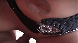 Seductive German brunette with big tits got her daily dose of fuck, in the kitchen