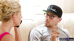 Horny guy with a huge dick is about to fuck his masseuse and get a blowjob