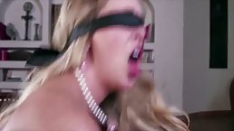 Busty cougar, Alexis Fawx got blindfolded and fucked while her partner was watching her in action