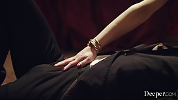 Gorgeous pin- up darling is singing in a local club and often fucking some of the clients