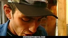 Horny matures are fucking their step- sons every once in a while, just because it feels good