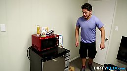 Flat chested teen brunette, Alaina Dawson likes to have casual sex with her step- brother