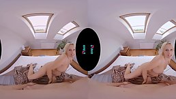 Angel Wicky is getting fucked in a POV style during a wild, VR sex session