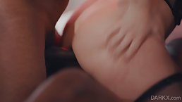 Whitney Wright is a small titted brunette who likes to have interracial threesomes every day