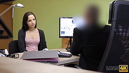 Getting a loan is very complicated, unless a girl offers her wet pussy and tight ass