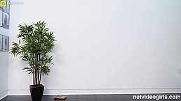 Red haired babe went to a porn video casting and fucked a guy she has just met