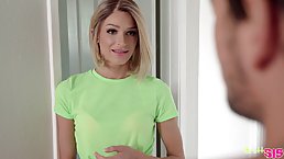 Emma Hix is a slim blonde fuck doll with tiny tits, who likes to ride stiff cock
