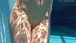 Fit girl, Nicole Pearl was wearing a tiny bikini before getting naked in the swimming pool