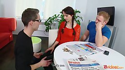 Chelsy Sun is fucking her studying buddy, because she can't focus if she doesn't cum first