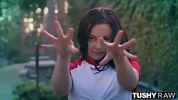 Anal sex loving teen brunette, Whitney likes to get her tight ass filled up with cock