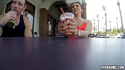Sporty brunette with a big, round butt looks like she might need a good fuck