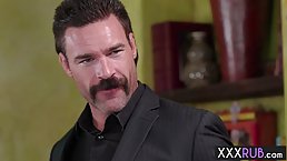 Handsome man knows how to please two women at the same time and have lots of fun