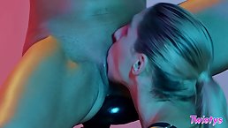 Abella Danger and Desiree Dulce are making love with each other, instead of doing their workout