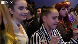 Wild party turned into a wild orgy when all slutty girls decided to have steamy sex