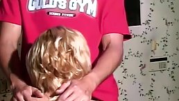 Big titted blonde mommy is having steamy sex with her step-son, in the late afternoon