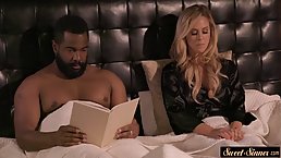 Ravishing babe is secretly fucking her step- dad, because she likes his big, black cock