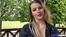 Frisky blonde cock teaser fucks married men for free, because it feels better than anything else