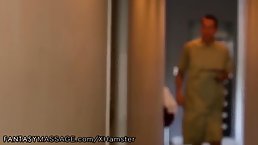 Latin blonde is working in a local massage parlor and often having sex with handsome guys