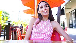 Charming, teen with a beautiful smile, Natalia wasn't waeing panties the other day, just for fun