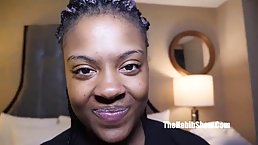 Lashay is a hot, ebony cock teaser who seems to like making porn videos, for money