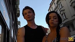 Experienced, teen brunette made her boyfriend watch while she was fucking one of her lovers