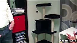Racy, German mature with glasses and blonde hair got down and dirty with her co- worker