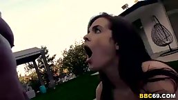 Black man is having a blast while fucking Keisha Grey, in the middle of the day