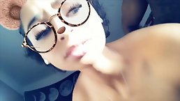 Gorgeous teen got fucked on Snapchat and even got some cum on her nice ass
