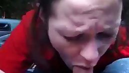 Amateur slut is eager to suck dick until it explodes, straight into her dirty mouth