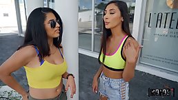 Gianna Dior and her dirty minded friend are scissoring in the bedroom and enjoying it a lot