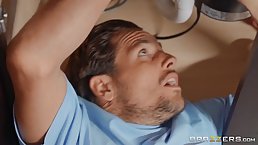Impressive blonde housewife with big tits, Alura Jenson needs a good fuck, as soon as possible