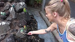 Seductive blonde chick with a pretty smile is using every opportunity to get her pussy fingered