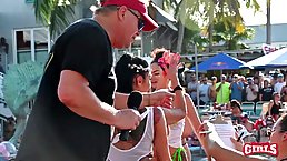 Pool party is a great opportunity for everyone to see pussies, asses and nice tits