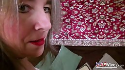 USA mature housewife is often posing in sexy clothes, because it excites her more than anything else
