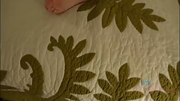 Experienced woman, Bella Rose is giving a footjob to her neighbor, to make him happy