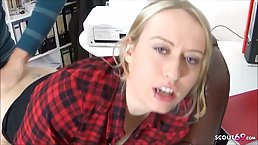 College girl seduced a professor in his office and used an opportunity to fuck him