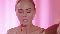Slim lesbians took off their clothes and started playing with each other's soaking wet pussy