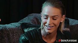Emma Hix and a smoking hot girl she has recently met are passionately making love