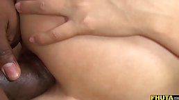 White babe is sucking a big, black dick and can't wait to feel it inside her ass