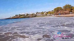 Cute blonde chick is having a blast in Hawaii, especially while having sex with handsome locals