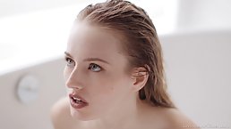 Scarlett Sage and Julie Kay are having a relaxing bath together and passionately making love