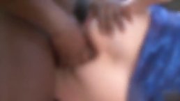 Marisah is holding her legs spread wide open while a handsome, black guy is drilling her pussy