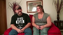 Chubby girls are fucking random guys during a porn video casting and enjoying every second of it