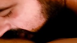 Bearded guy eats girlfriend's cute pussy (part 2)
