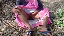 Indian lady is having steamy sex in the nature, in the middle of the day