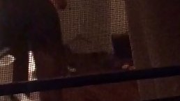 Voluptuous, ebony woman doesn't know that someone is making a video of her while wearing lingerie