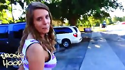 Hannah is being a real slut with her ex, knowing how much he likes blowjobs