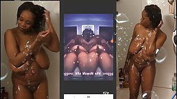 Black lady, Allie Banggers is posing naked quite often because men like to stare at her tits
